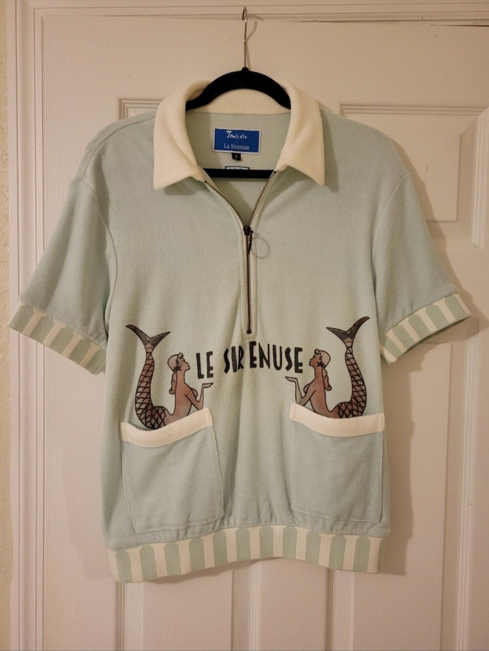 Le Sirenuse half zip Cabana mint size S